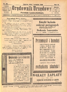 Orędownik Urzędowy Powiatu Leszczyńskiego 1928.12.01 R.9 Nr 49