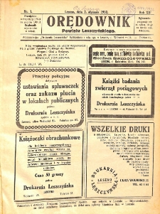 Orędownik Powiatu Leszczyńskiego 1932.01.02 R.12 Nr 1