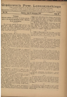 Orędownik Powiatu Leszczyńskiego 1921.09.03 R. 2 Nr 39