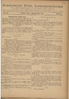 Orędownik Powiatu Leszczyńskiego 1921.10.01 R. 2 Nr 43