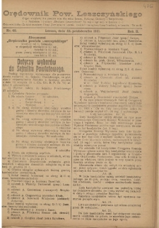 Orędownik Powiatu Leszczyńskiego 1921.10.22 R. 2 Nr 46