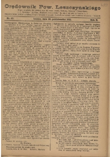 Orędownik Powiatu Leszczyńskiego 1921.10.26 R. 2 Nr 47