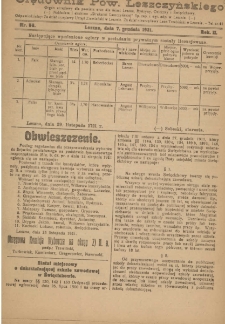 Orędownik Powiatu Leszczyńskiego 1921.12.07 R. 2 Nr 56