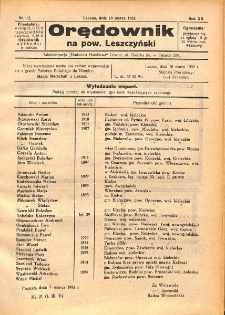 Orędownik na powiat Leszczyński 1932.03.19 R.12 Nr 12