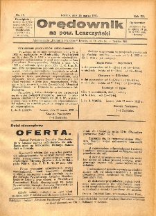 Orędownik na powiat Leszczyński 1932.03.26 R.12 Nr 13