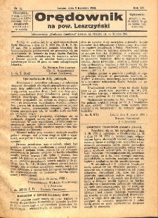 Orędownik na powiat Leszczyński 1932.04.09 R.12 Nr 15