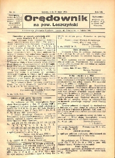 Orędownik na powiat Leszczyński 1932.05.21 R.12 Nr 22