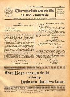 Orędownik na powiat Leszczyński 1932.08.20 R.12 Nr 33