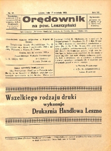Orędownik na powiat Leszczyński 1932.09.17 R.12 Nr 37