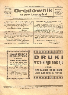 Orędownik na powiat Leszczyński 1932.10.22 R.12 Nr 42