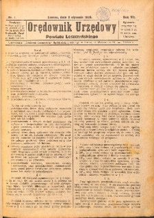 Orędownik Urzędowy Powiatu Leszczyńskiego 1926.01.02 R.7 Nr 1