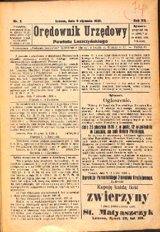 Orędownik Urzędowy Powiatu Leszczyńskiego 1926.01.09 R.7 Nr 2