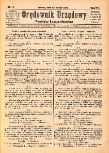 Orędownik Urzędowy Powiatu Leszczyńskiego 1926.02.13 R.7 Nr 9