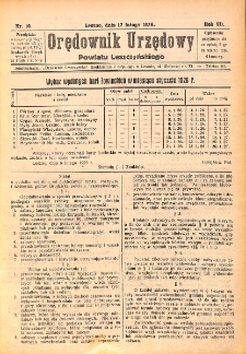 Orędownik Urzędowy Powiatu Leszczyńskiego 1926.02.17 R.7 Nr 10