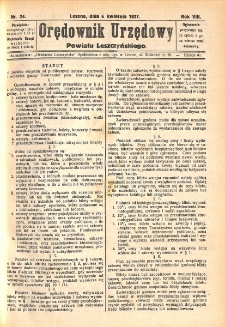 Orędownik Urzędowy Powiatu Leszczyńskiego 1927.04.06 R.8 Nr 24