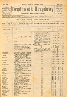 Orędownik Urzędowy Powiatu Leszczyńskiego 1926.04.21 R.7 Nr 20