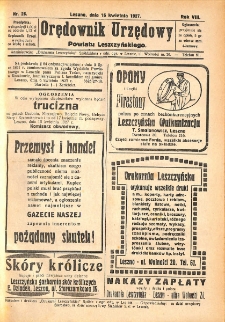 Orędownik Urzędowy Powiatu Leszczyńskiego 1927.04.16 R.8 Nr 26