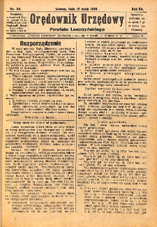 Orędownik Urzędowy Powiatu Leszczyńskiego 1926.05.19 R.7 Nr 24