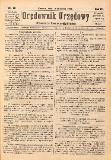 Orędownik Urzędowy Powiatu Leszczyńskiego 1926.06.16 R.7 Nr 28