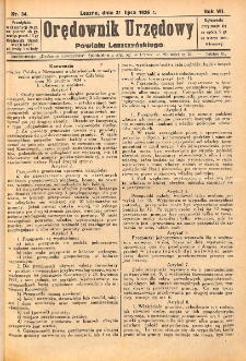 Orędownik Urzędowy Powiatu Leszczyńskiego 1926.07.31 R.7 Nr 34