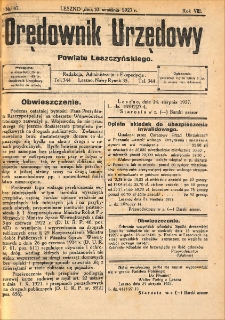 Orędownik Urzędowy Powiatu Leszczyńskiego 1927.09.10 R.8 Nr 47