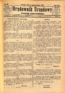 Orędownik Urzędowy Powiatu Leszczyńskiego 1927.10.09 R.8 Nr 50