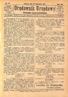 Orędownik Urzędowy Powiatu Leszczyńskiego 1927.11.26 R.8 Nr 57