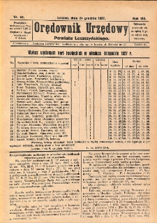 Orędownik Urzędowy Powiatu Leszczyńskiego 1927.12.24 R.8 Nr 62