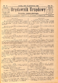 Orędownik Urzędowy Powiatu Leszczyńskiego 1926.10.20 R.7 Nr 51