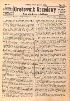 Orędownik Urzędowy Powiatu Leszczyńskiego 1926.12.01 R.7 Nr 62