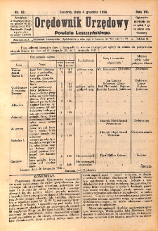 Orędownik Urzędowy Powiatu Leszczyńskiego 1926.12.04 R.7 Nr 63