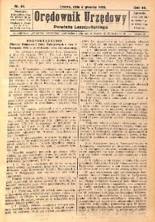 Orędownik Urzędowy Powiatu Leszczyńskiego 1926.12.09 R.7 Nr 64