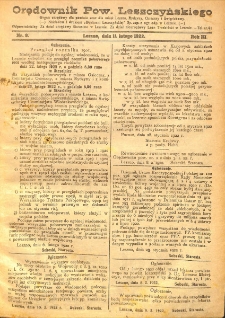 Orędownik Powiatu Leszczyńskiego 1922.02.11 R.3 Nr 9