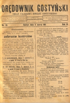 Orędownik Gostyński 1921.03.03 R.3 Nr 25