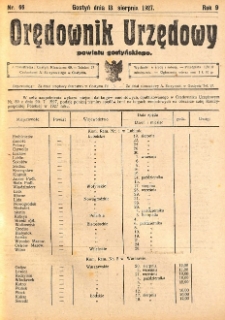 Orędownik Urzędowy Powiatu Gostyńskiego 1927.08.13 R.9 Nr 66