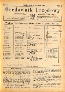 Orędownik Urzędowy Powiatu Gostyńskiego 1926.01.13 R. 8 Nr 3