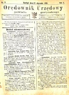 Orędownik Urzędowy Powiatu Gostyńskiego 1926.01.23 R. 8 Nr 6
